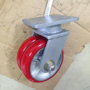 Wholesale 10x2inch PU Ultra Heavy Duty Wheels 6600lbs Swivel Industrial Casters Double Wheel from china suppliers