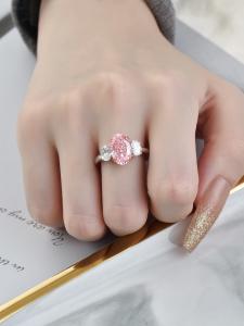 Wholesale 3.52ct Lab Diamond Jewelry Oval Pink Diamond Ring 10 Mohs from china suppliers