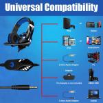 3.5mm / USB Audio Jack G9000 Over ear Gaming Headphones For PC PS4 PS5 Xbox
