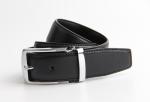 Genuine Embossed Leather Belt , Mens Black Leather Belt 100 - 140cm Length