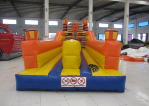 China Adult Inflatable Sports Games 2 Lane Bungee Run Inflatable Bungee Jump 10 X 3 X 3.5m on sale