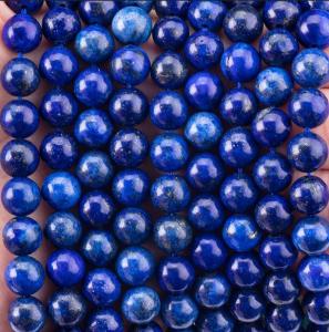 Wholesale Semi Precious Stone Lapis Lazuli Round Bead Crystal Gemstone Loose Bead Strands for DIY Jewelry Making from china suppliers