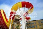 Customized Super Tornado Fiberglass Water Slides 14.6m Platform Height for