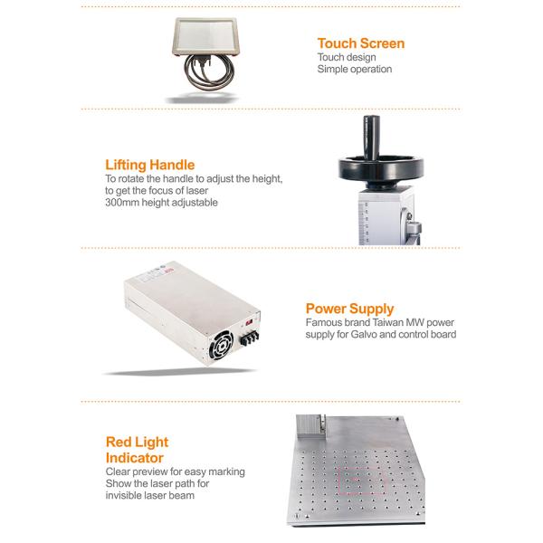 200*200mm Split Laser Marking Machine , 50W Fiber Laser Engraving Machine CE