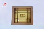 Multiple Sites Champagne Gold Color Paper Jewelry Boxes With Pet Window , FSC /