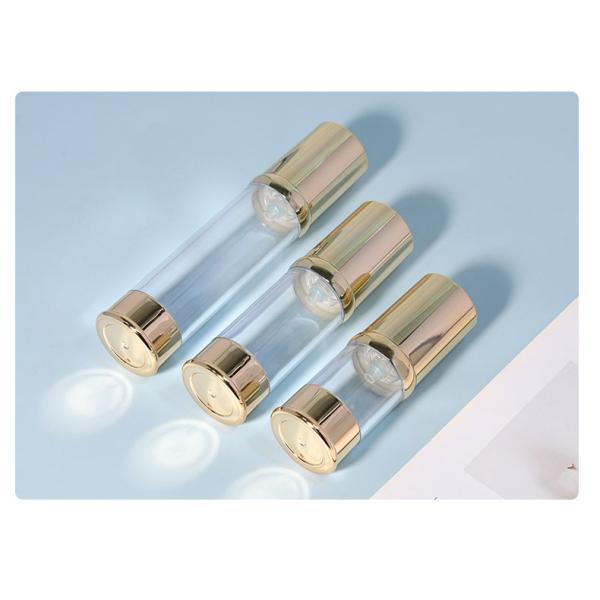 Round Shape Airless Cosmetic Pump Bottle 20ml 30ml 50ml 100ml Plastic Luxury Lotion Bottle