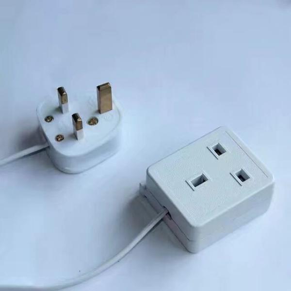 British 3pin white extension power cord 0.5m1m2m3m-10m copper power extension