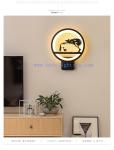 Elk Cartoon Loveliness Children Room Round Wall Llamp 240*290*95MM
