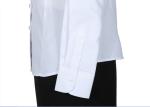 Casual V Neck Office Work Uniforms , White Lapel Collar Womens Work Uniforms