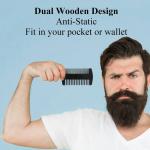 Ergonomic Custom Logo Beard Comb Brush Set Mens Beard Grooming Kit 100g