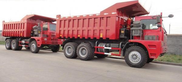 Rated load 60 tons Off road Mining Dump Truck Tipper 306kW engine power drive 6x4 with 34m3 body cargo Volume