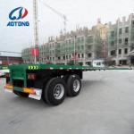 ISO9001 Certified 2 Axle 20ft Flat Bed Truck Chassis for 40ft Container Semi
