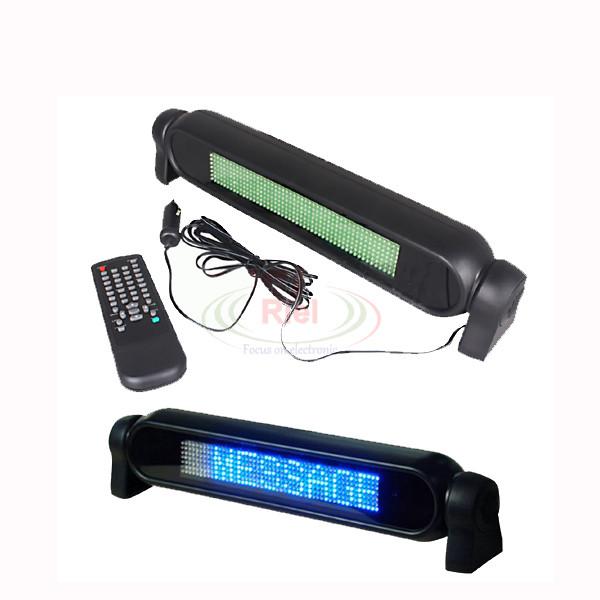 Quality Car 12V LED Message Sign Programmable Scrolling Display Board Blue 7*50 Dots for sale