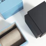 ISO 14001 Coated Paper 90x90x70mm Wrist Watch Gift Box