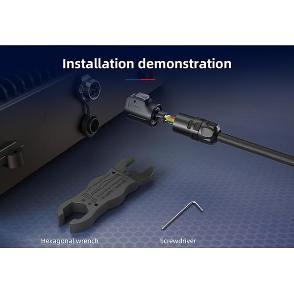 Industrial Circular Connectors Power Signal Square Flange Male Female Socket 5A For Wire Connection