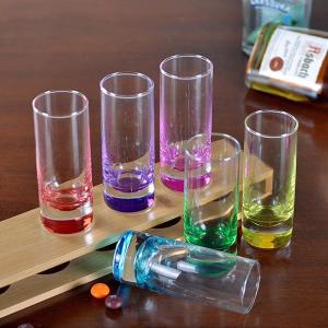 Wholesale Crystal Clear Form Tequila Shooter Glass 70ml 2.5oz With Colored Bottom from china suppliers
