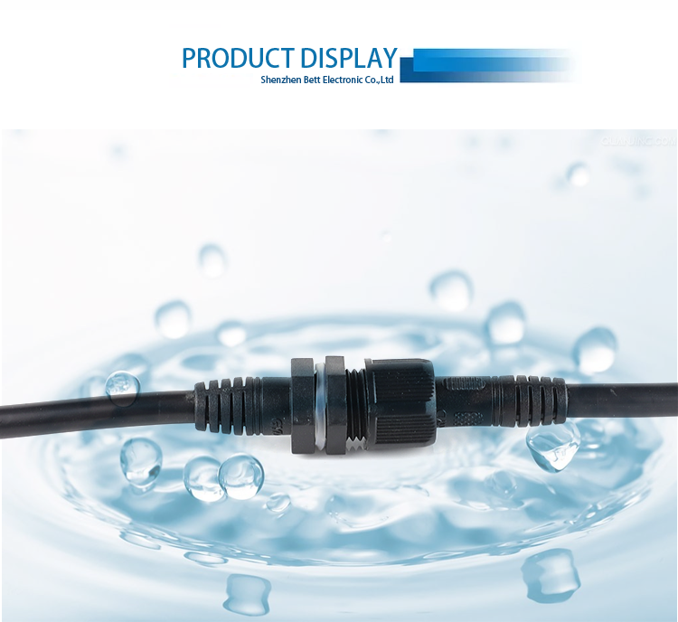 High Quality PVC M15 LED Power Cord Waterproof Electrical Cable Wire Male/Female 10A Rated Current Various 2P 3P 4P 5P Copper