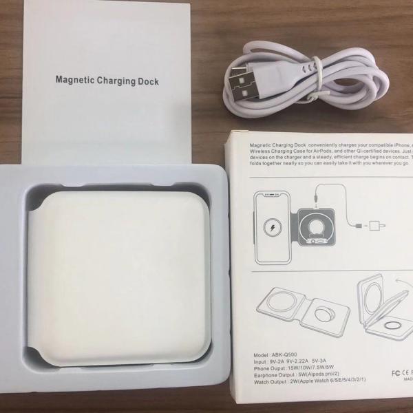 OEM Dual 15W Wireless Charger Foldable Magsafing For Iphone12 Airpods Pro