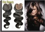 Peruvian Hair Body Wave Closure / 100% Human Hair Hair Extension 1 Piece