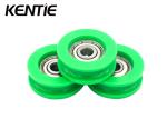 626ZZ 6x31x11.5mm Ball Bearing Pulley / U Type Green Sliding Door Roller Wheels