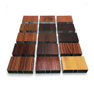 Wholesale 6063 T5 Alloy Heat Transfer Wood Grain Aluminum Extrusion Profiles For Construction from china suppliers
