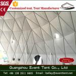 Round white half sphere tent , 35m diameter geodesic dome tent