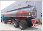 Carbon Steel Chemical Tank Trailer High Volumetric Efficiency for Nitric Acid