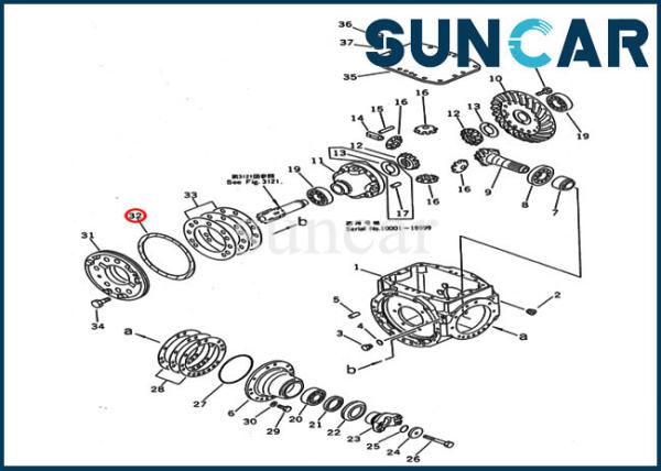 417-33-11430 Gearbox Repair Seal Ring WA100-1 WA120-3 Loaders Komatsu Replacemen