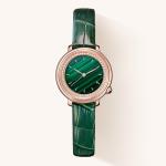 SS316L Women Quartz Wrist Watch Mineral Glass Leather Strap
