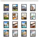 A4 Acrylic Frame Cable Wire Hanging Display System Real Estate Window Display