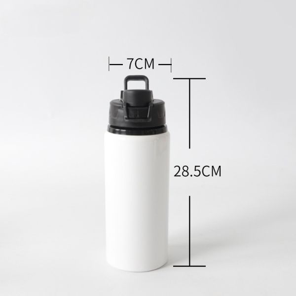 Sublimation Blanks 600ml White Aluminum Sport Water Bottle Portable For Heat Press Transfer Printing