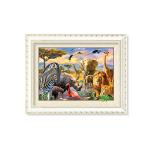 Amazing 5D 30*40CM Lenticular Picture With PS Frame / 3D Animal Images