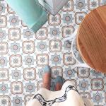 Waterproof blue 200x200mm Wall Ceramic Rustic Tiles For Kitchen And Decorative