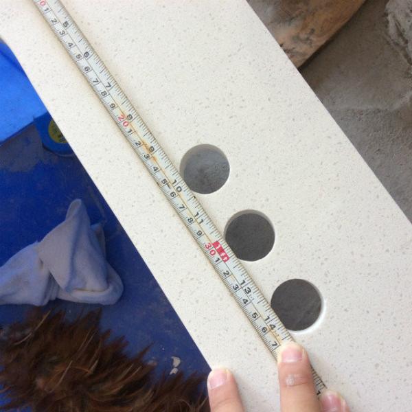 Solid Color Quartz Kitchen Countertops / Engineered Quartz Worktops 7 Mohs Hardness