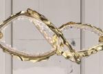 Light luxury copper ring staggered chandelier restaurant living room creative