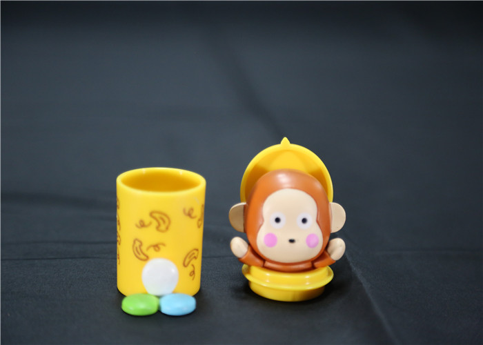 Candy Container Plastic Monkey Figurines , Plastic Monkey Toy Small Size