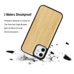 TPU Real Natural Walnut Wood Cell Phone Case Shockproof