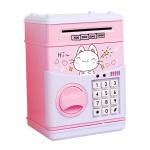 kids educational financial customs atm password put credit cards piggy bank blue