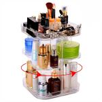 Four layers non-folding cosmetics rack standing type 360 degree rotation makeup