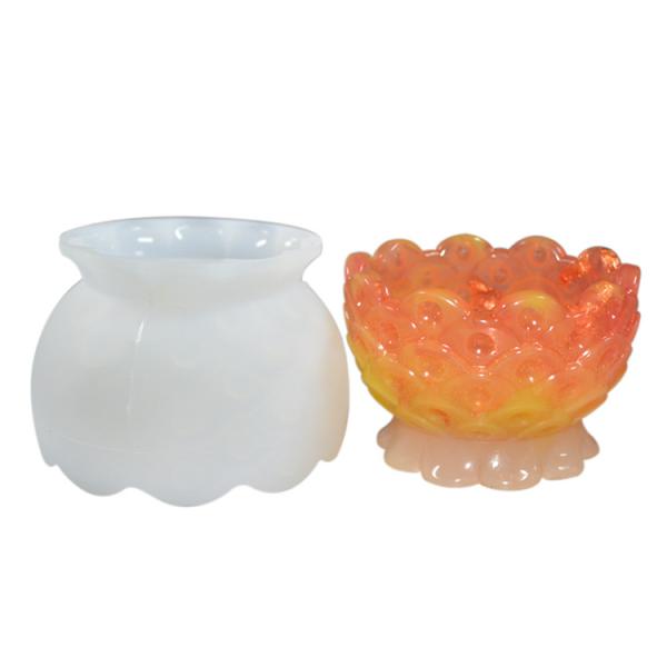 Wholesale Sustainable Resin Epoxy Silicone Molds Diy Handmade Lotus Shape Bowl from china suppliers