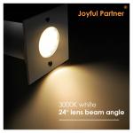6W COB LED 85mm*85mm Black Aluminum Housing Square Shape Underground Buried LED