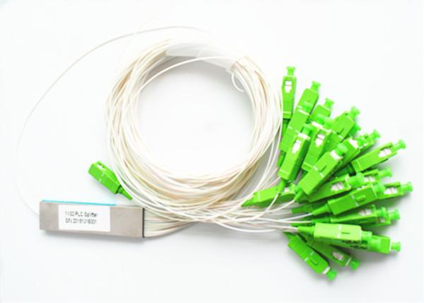 Low Insertion Loss Fiber Cable Splitter Steel Tube Mini PLC Splitter SC / APC 1