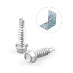 Zinc Alloy Coated 6.3x25 Bimetal Screw Self Drilling Screw Hex Washer Head Tek