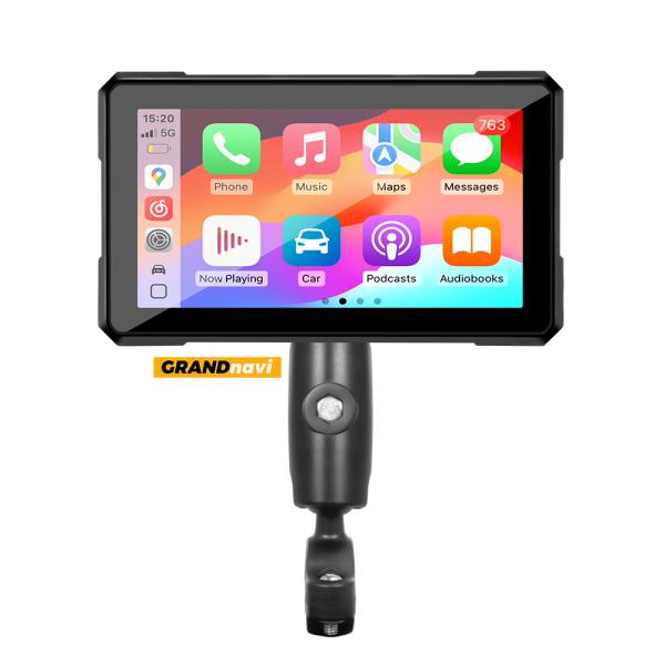 GRANDnavi 5 Inch Multimedia Motorcycle Carplay Fast Released IPS Screen