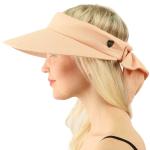 UPF UV Sun Protection Visor Hat Wide Big Brim Linen Cotton Beach Pool Visor Cap