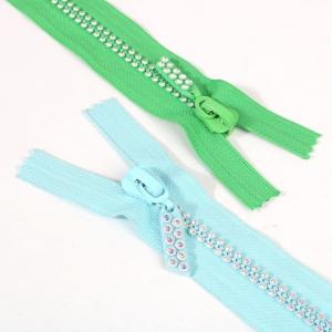Wholesale Green Double Row #3 #5 #8 #10 Diamond Zippers Teeth Run Smoothly from china suppliers