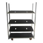 Danish Plywood Flower Trolley Rack Cart Cc Container Floor Height Adjusted