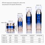 50ml 100ml Glass Emulsion Bottle Dark Blue Gradual Finish Fine Flash