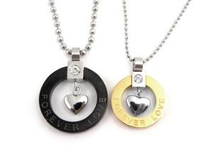 Wholesale New Fashion Tagor Jewelry 316L Stainless Steel couple Pendant Necklace TYGN315 from china suppliers