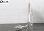 Plastic Bottle Housekeeping Brushes TPR Cup For Glass Cleaning White Gray